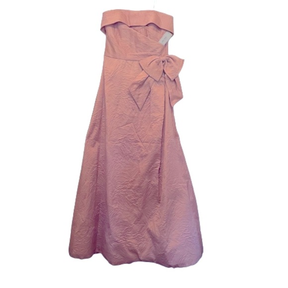 Teri Jon Cuff Bodice Strapless Gown | Blush Pink | Size 10 - Picture 3 of 10